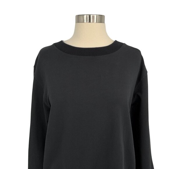 Varley Weston Sweatshirt Size S Black Open Back Long Sleeve Pullover Drawcord - Picture 3 of 10